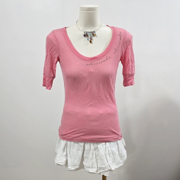 Abercrombie & Fitch Tops - Abercrombie vintage pink quarter sleeve top